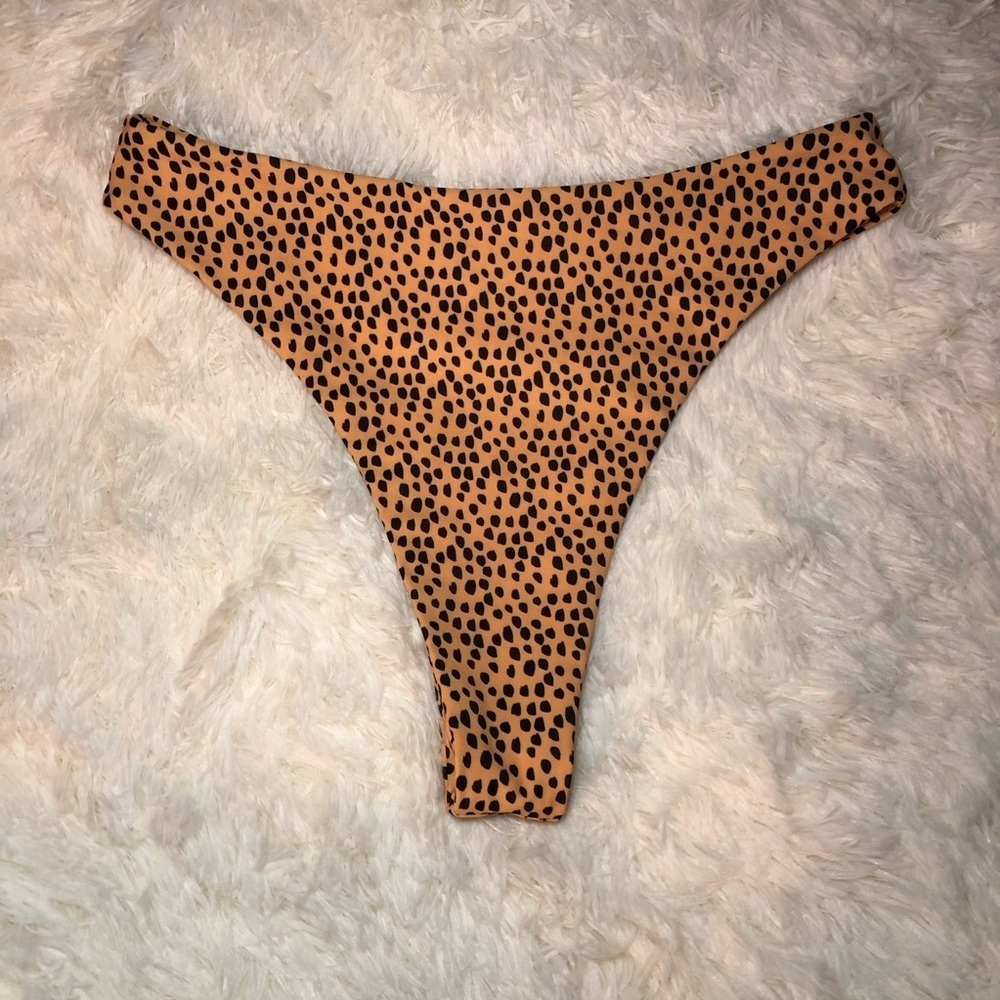 Black and Tan Chic Bikini bottom size M